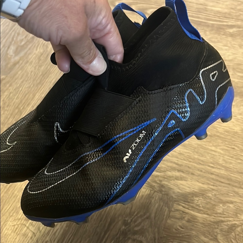 Nike Zoom Black and Blue Soccer Cleats